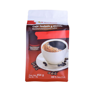 Great -Qualitäts -Drucken farbenfrohe Flachboden Aluminiumfolie Kaffeetasche