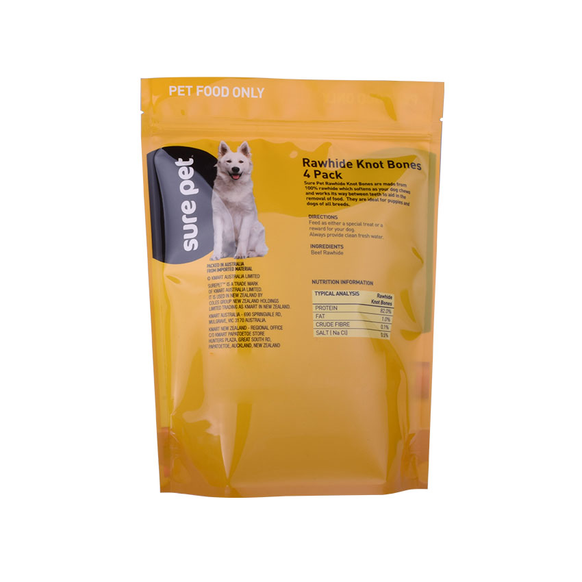 Umweltfreundlicher, 100 % recycelbarer Code-4-Kunststoff-Standbeutel für Hundefutter