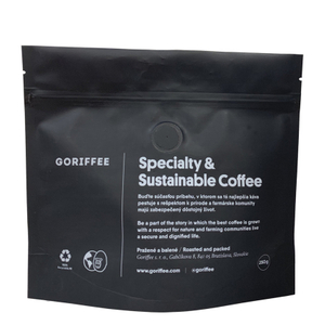 Nachhaltiger maßgeschneiderter Stand -up Matt Black Coffee Bags Großhandel