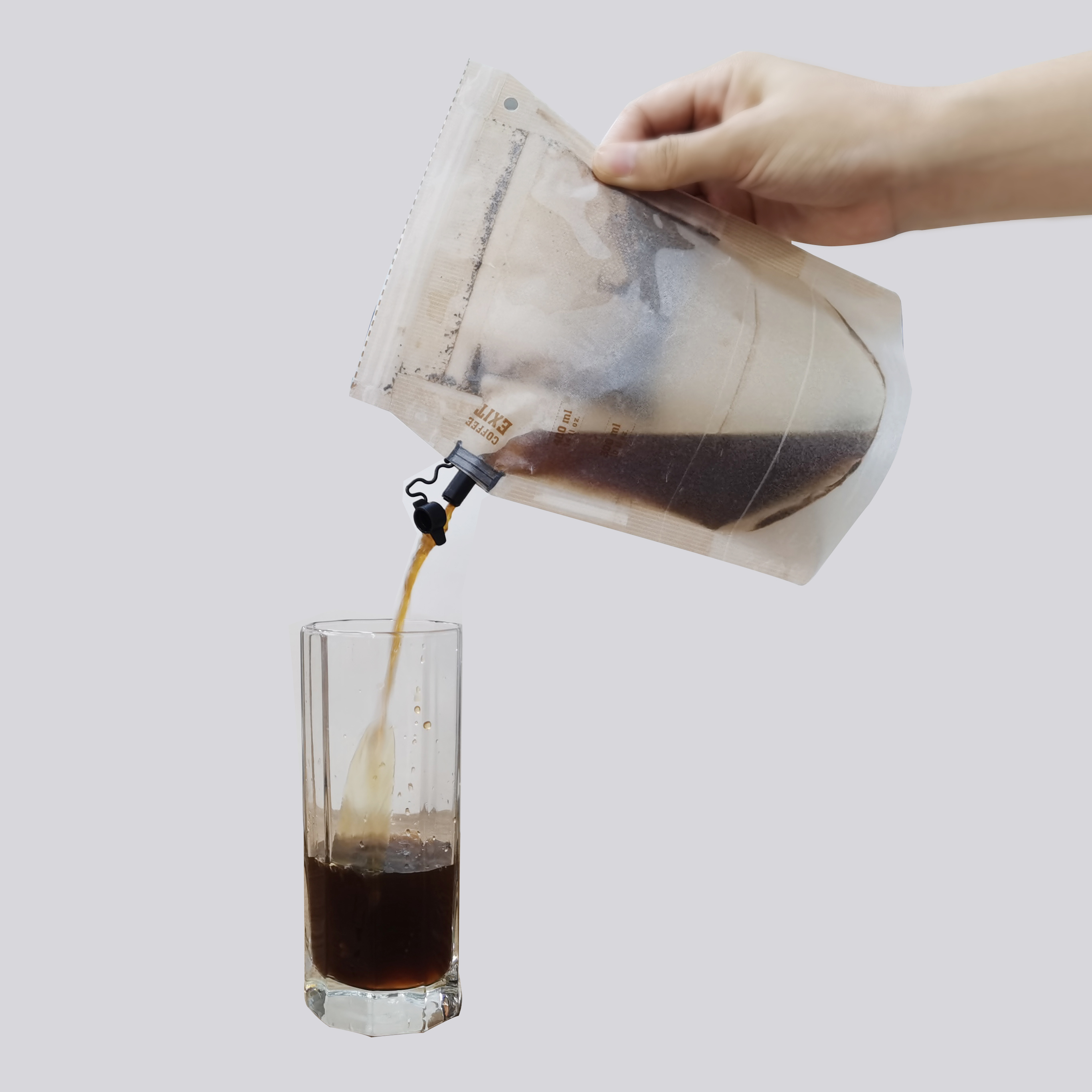 Recycelbarer tragbarer Kaffeebrühfilterbeutel mit hängendem Ohr und Ausguss
