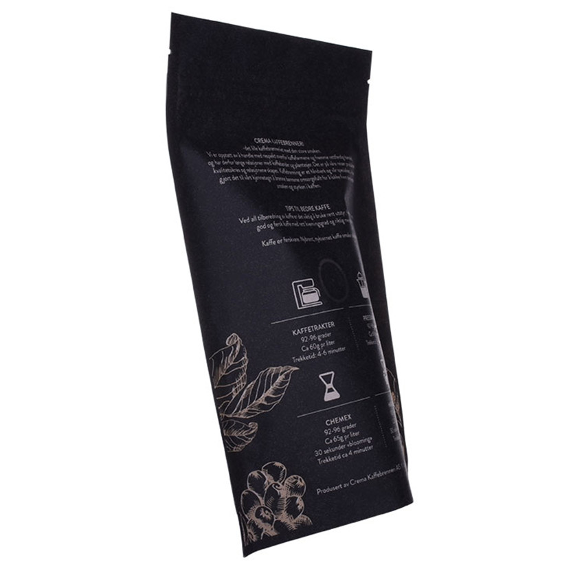 Wiederverschleißbares Zipper -Stand -up -Taschen -Kaffeepackung mit Ventil