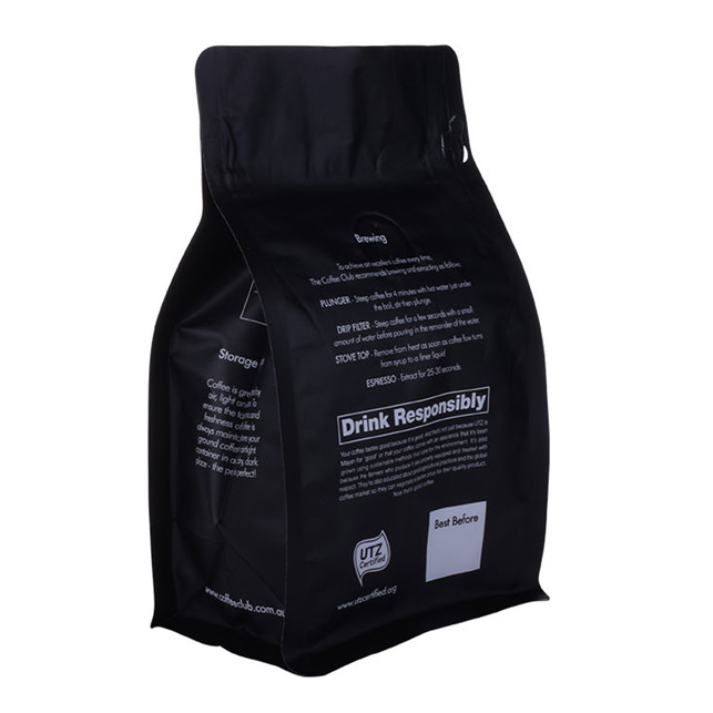 Kaffeebeutel mit individuellem Druck und recyceltem Material mit Blockboden