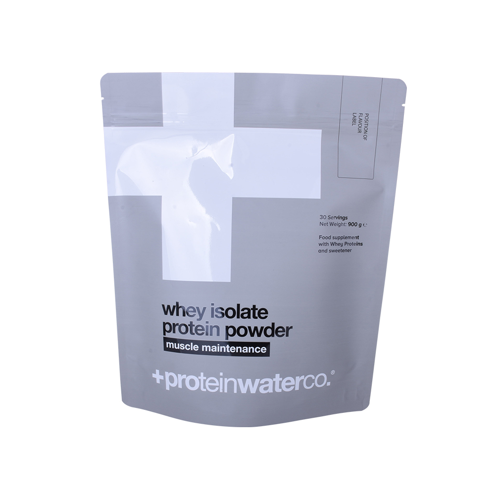 Umweltfreundliche 100 recycelbare Ernährung Whey Protein Powder Verpackung Standbeutel