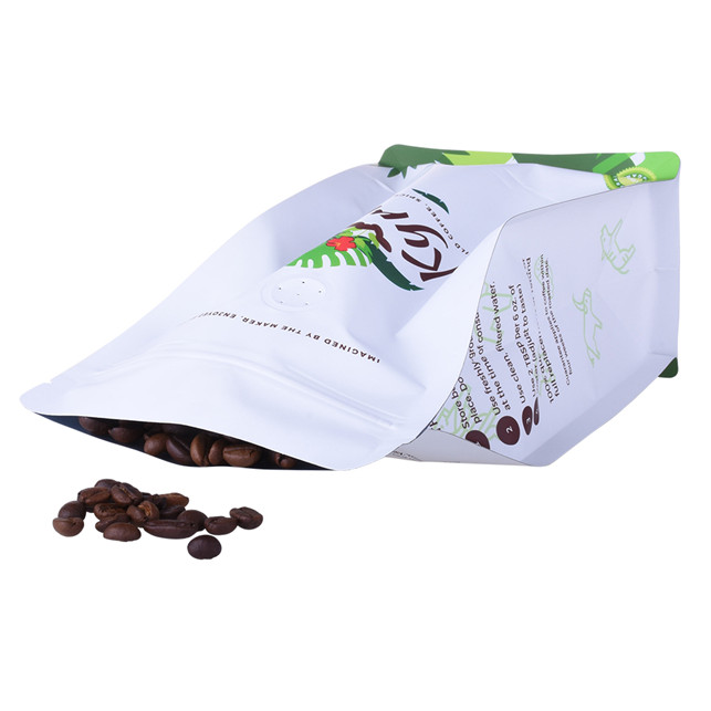 Maßgeschneiderte weiße Kraftbeutel für Kaffeeverpackungen biologisch abbaubar